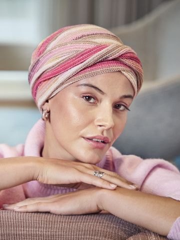 HocZoya V Turban | Pink Autumn Stripes