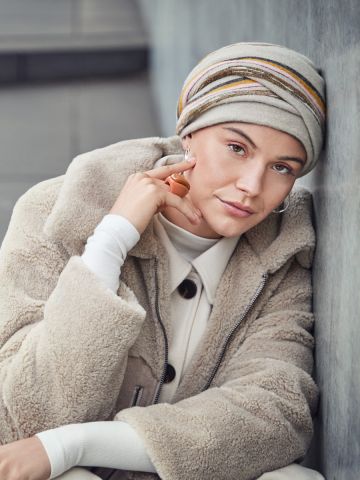HocZoya V Turban | Beige w/Multi Stripes