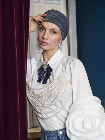HocAria Boho Turban | Shadow Blue