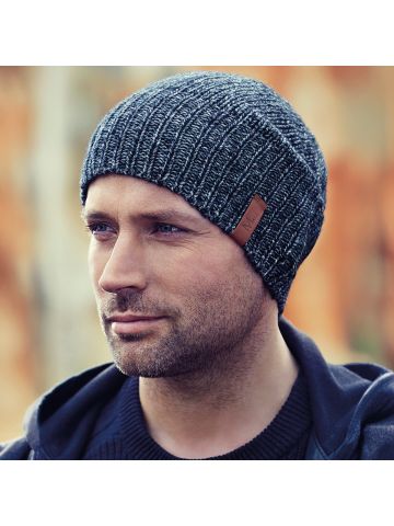 HocJourney Knitted Hat | Black Grey Melange