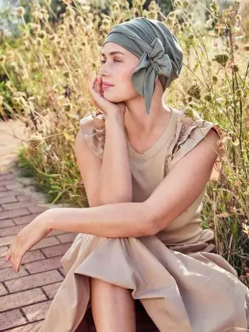 B.B. HocBeatrice Turban w. Ribbons | Khaki Green Frühling/Sommer 2026