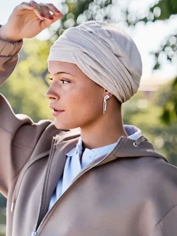  HocElma · V Turban | Rib Sand Viva Headwear