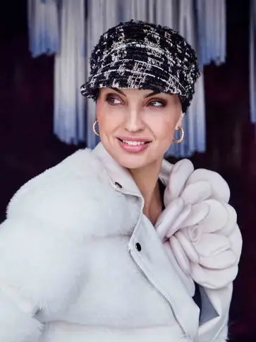  HocPandora · Boho Cap | Midnight Bouclé Wintermütze